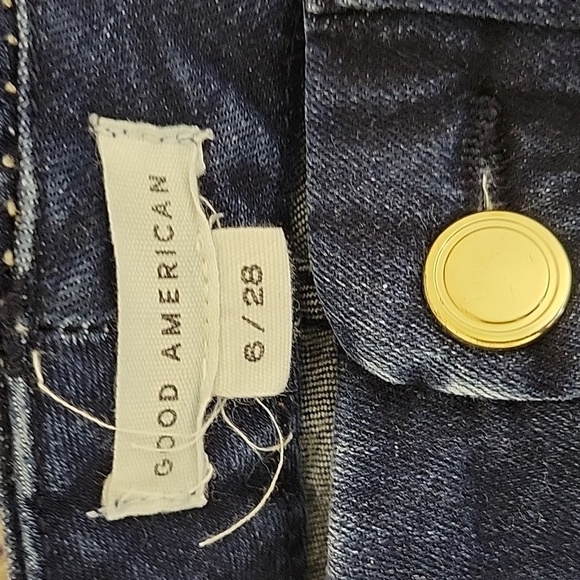 Good American Straight Leg Jeans Womens 6/28. Dark Wash - Picture 5 of 6